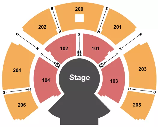 seating chart for Under The Big Top - Santa Monica - Cirque Kurios - eventticketscenter.com